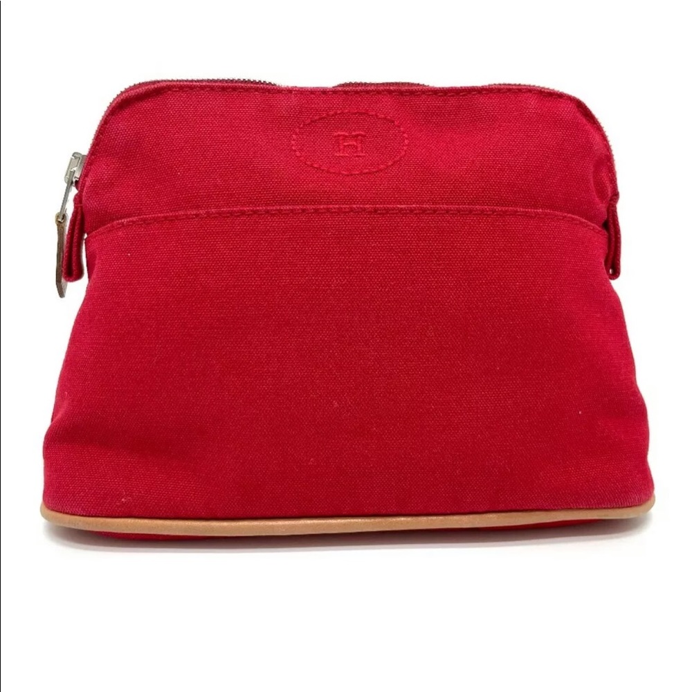 Hermès Bolide MM Multi Pouch Red Canvas